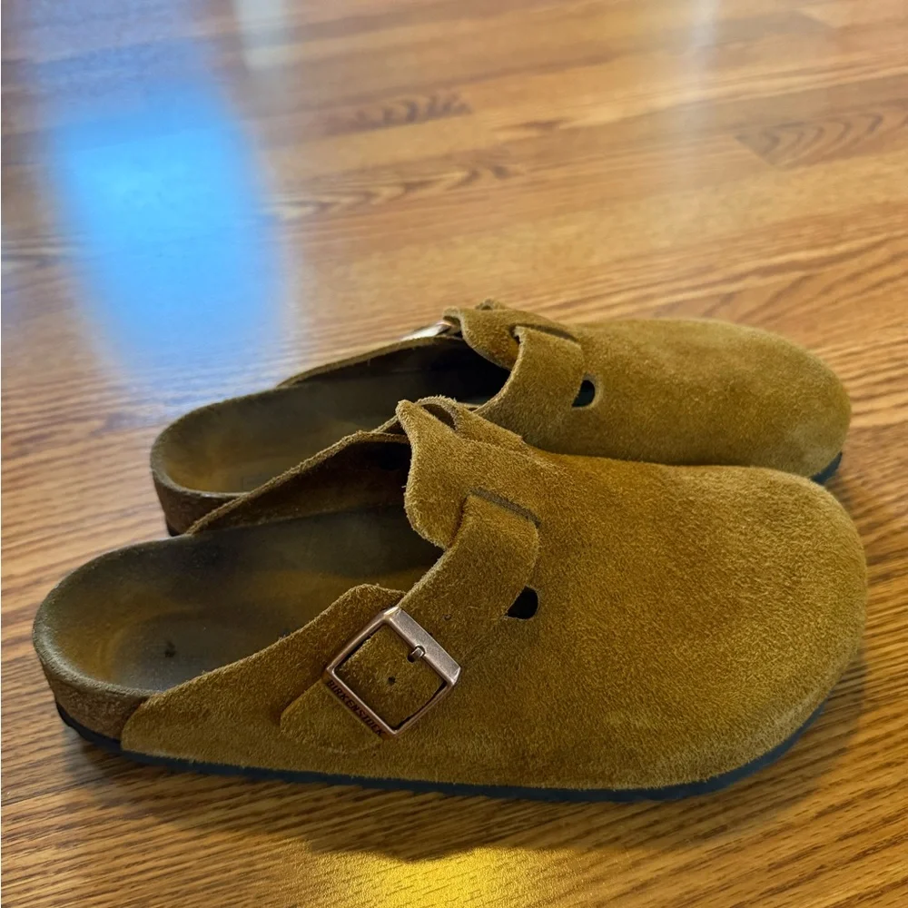 Birkenstock Boston Soft Footbed in Mink Suede 42 M9 W11 Regular
